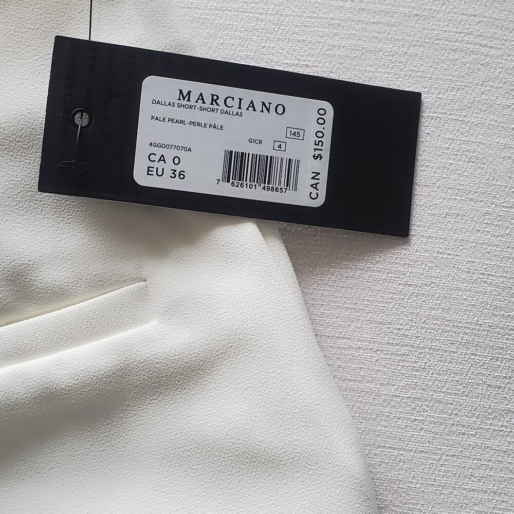 LUXE Marciano Dallas Dress Shorts Cream Brand NEW! NWT - Picture 12 of 13